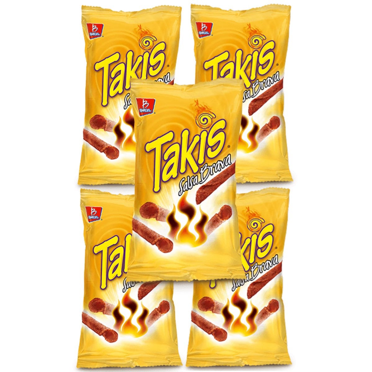 Takis Salsa Brava Barcel, 5 Bags (70g)