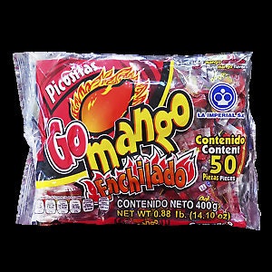 Picositas Go Mango Enchilado/ Hot Mango Gummies 1 bag (50 pcs)