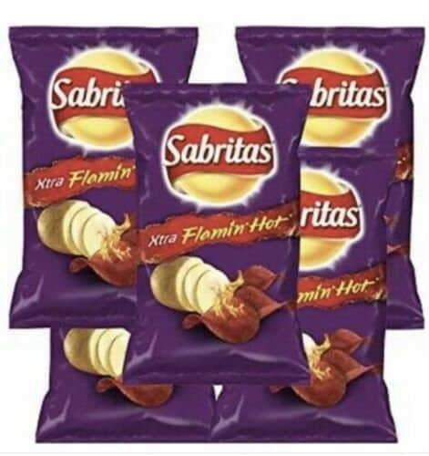 Sabritas Xtra Flamin' Hot Mexican chips, 5 BAGS (45 G)