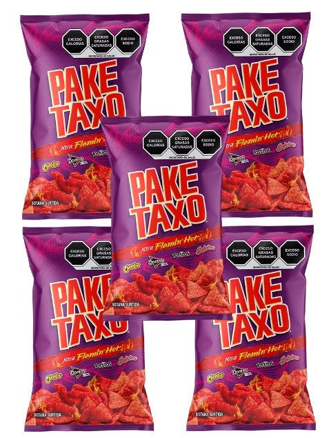 Paketaxo Xtra Flamin' Hot Sabritas Mexican Chips, 5 Bags (65 G)