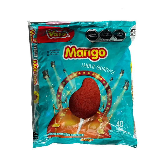 Paletas Vero Mango - 40 pieces package Mexican Candy Dulces Mexicanos