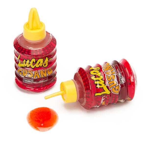 Lucas Gusano Chamoy 1 pack (10CT), Chamoy Flavor Hot Liquid Candy, Mexican Candy