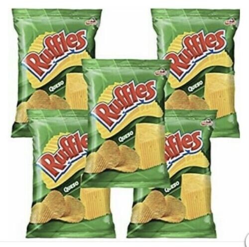 Ruffles Queso Mexican chips Sabritas 5 BAGS, (50 G)