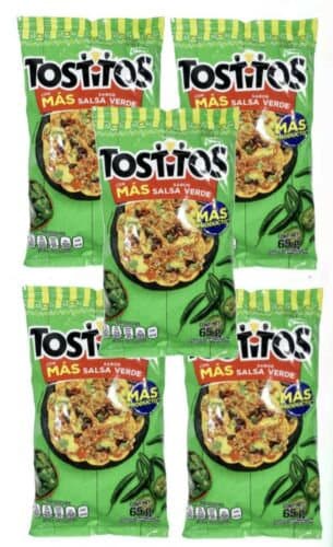 Tostitos Salsa Verde Mexican chips Sabritas 5 BAGS, (70 G)