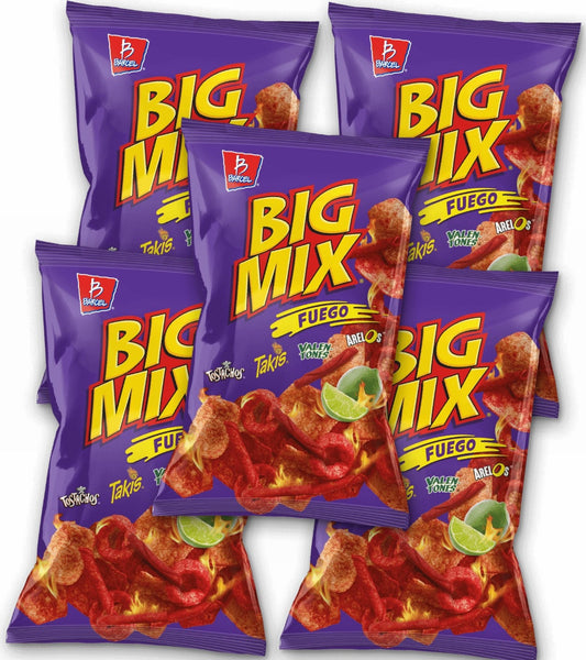 Big Mix Fuego BARCEL Mexican chips , 5 BAGS (65 G)