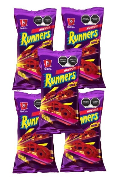 Runners Fuego Barcel Mexican Chips, 5 BAGS (72 G)