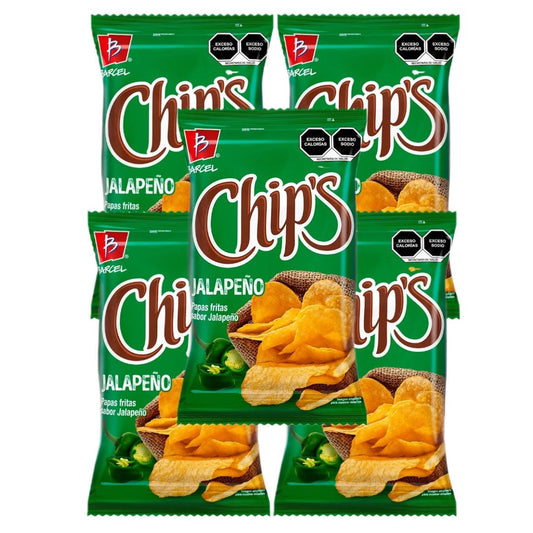 Chips Jalapeno Barcel Mexican Chips, 5 Bags (50 g)