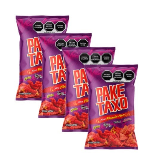 Paketaxo Flamin Hot Assorted Mex Chips 65 Gr 4 bags