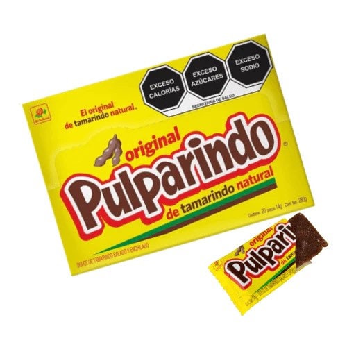 Pulparindo De La Rosa 20 pcs Sabor Tamarindo Mexican Candy Favorites! 1 Box