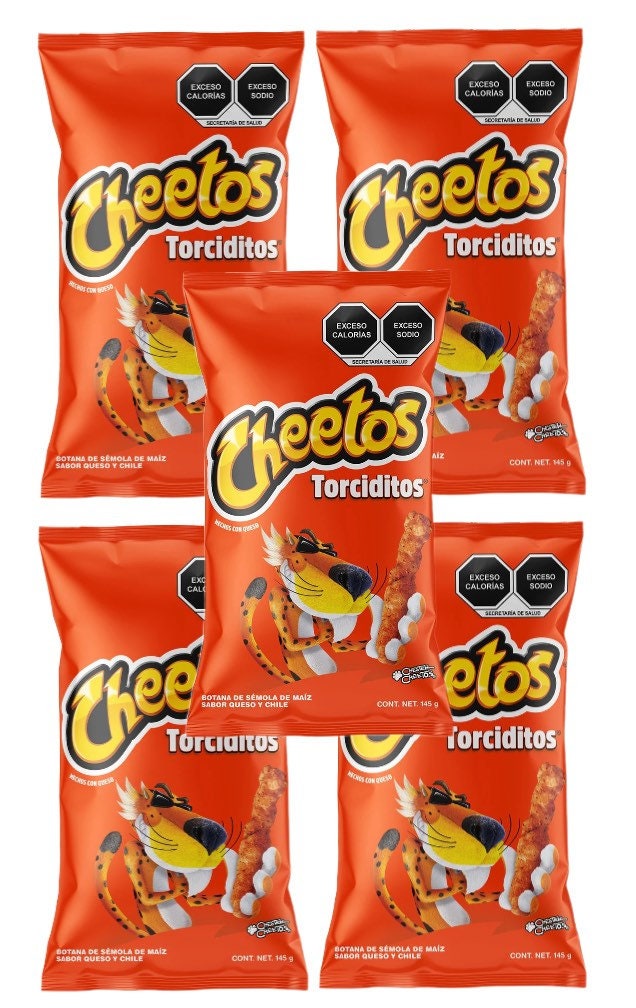 Cheetos Torciditos Sabritas Mexican chips, 5 BAGS (56 G)