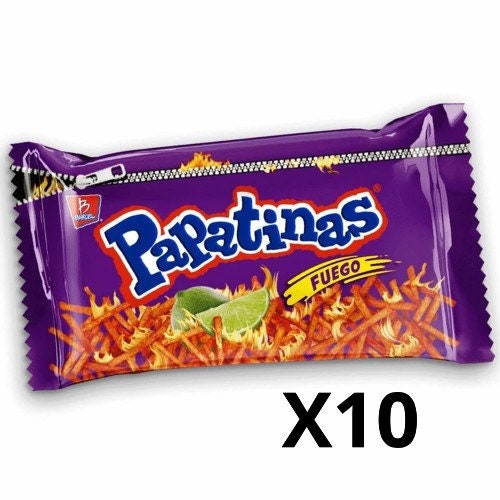 Papatinas Fuego Barcel Mexican Chips, 10 bags ( 25 g each )