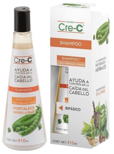 2x Shampoo Cre-C Max Bifasico Loss Treatment Crece Tratamiento 410ML each