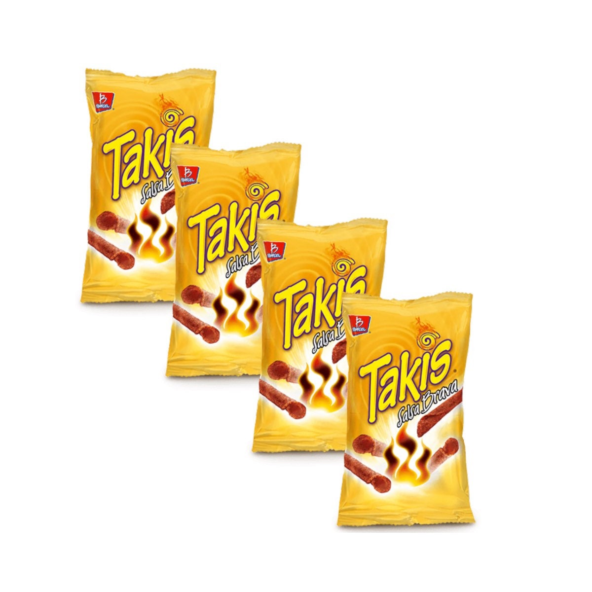 Takis Salsa Brava Barcel, 4 Bags (70g)